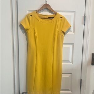 Yellow Short-Sleeve Sheath Dress - Women